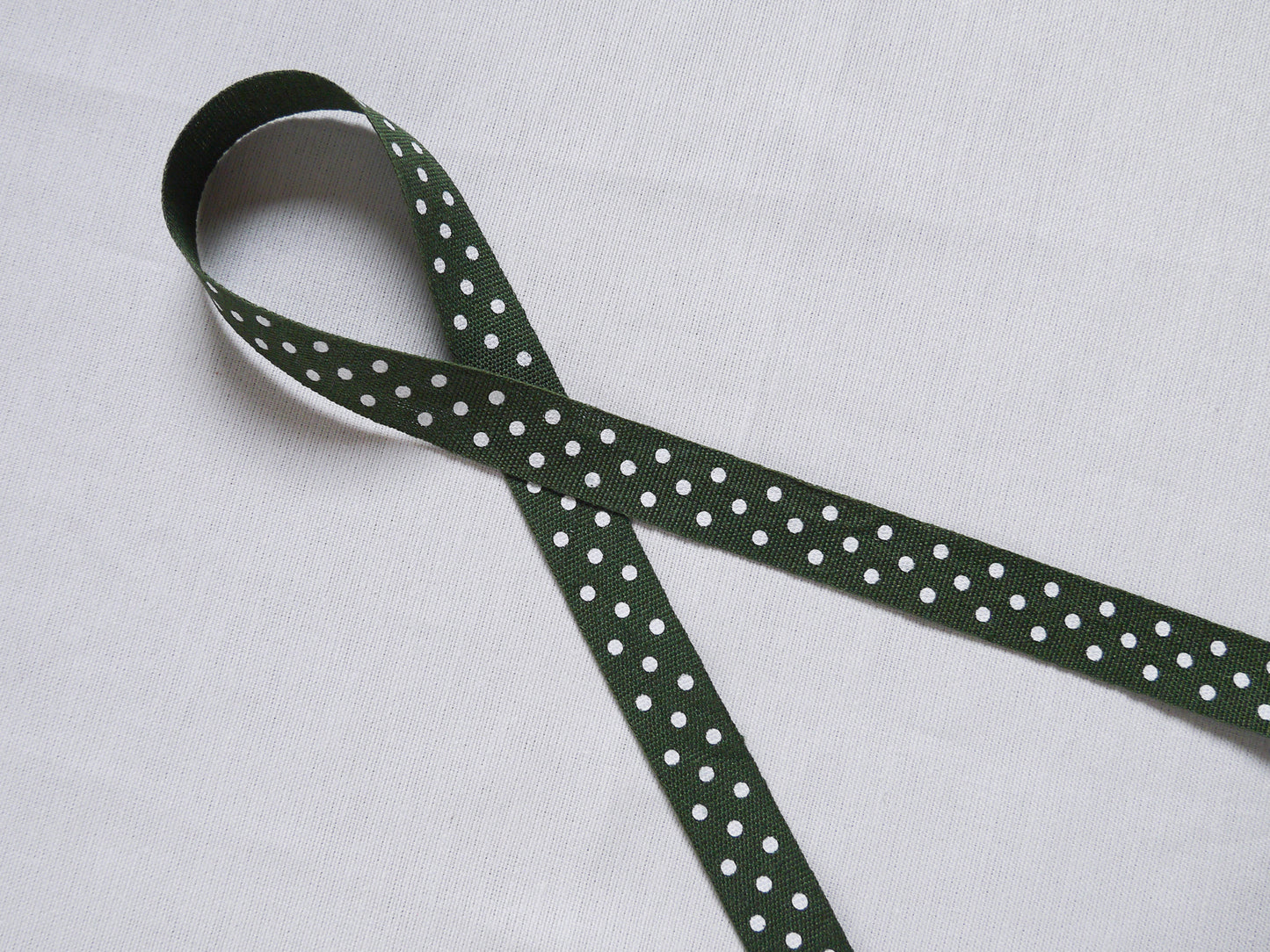 20mm Polka dots ribbon/ tape in 100% washed linen