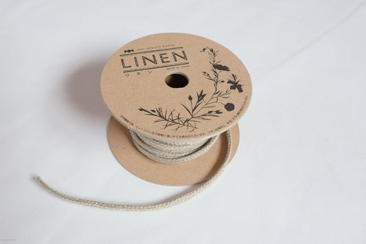 5mm round cord in 100% washed linen