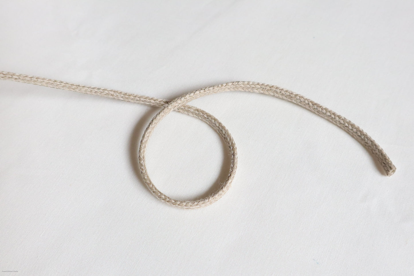 5mm round cord in 100% washed linen