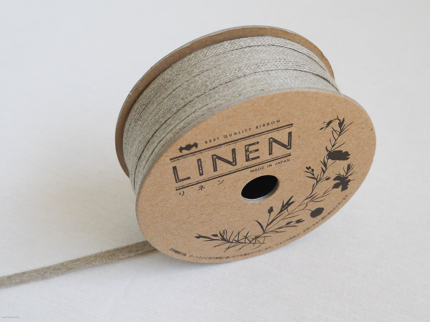 1mm, 3mm, 5mm flat cord in 100% washed linen