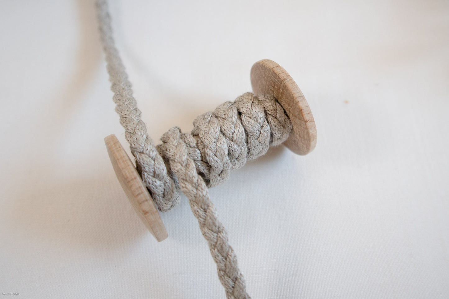 4mm braided cord in 100% washed linen