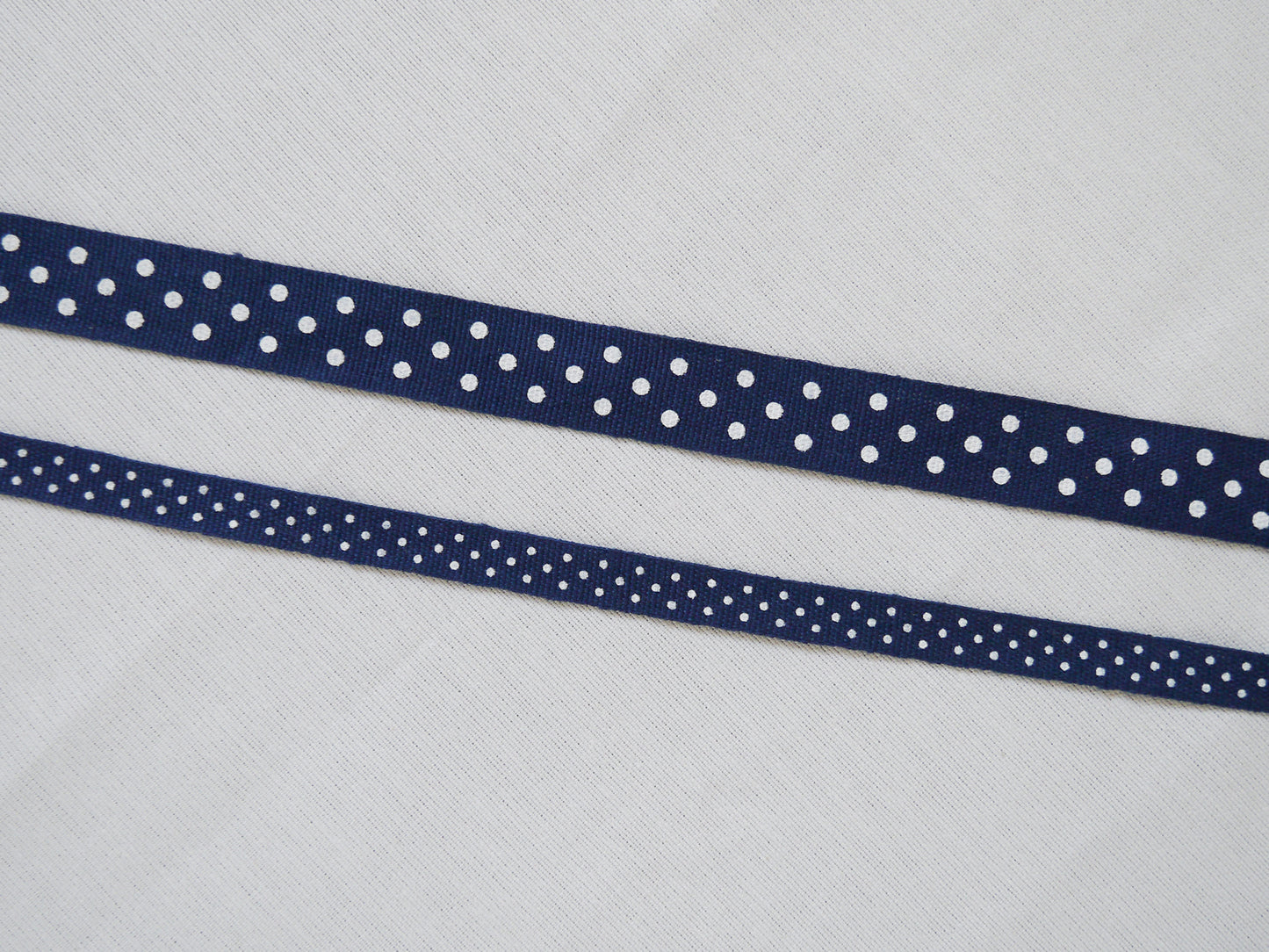 20mm Polka dots ribbon/ tape in 100% washed linen