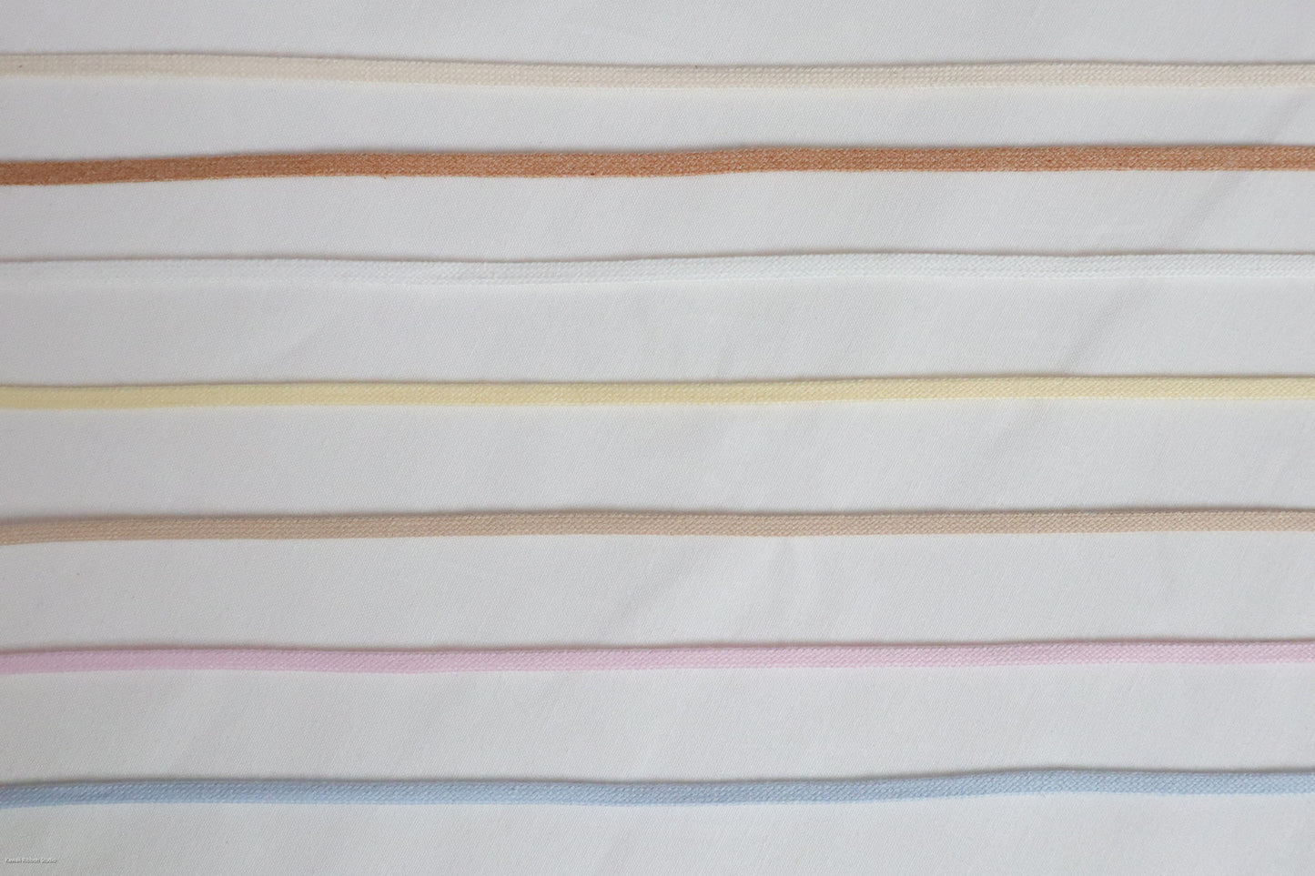 100% organic cotton tube ribbon/ tape in 5mm, 7mm, Organic cotton baby clothes Trim