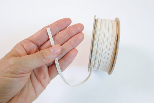 Soft flat elastic in organic cotton in 4.5mm