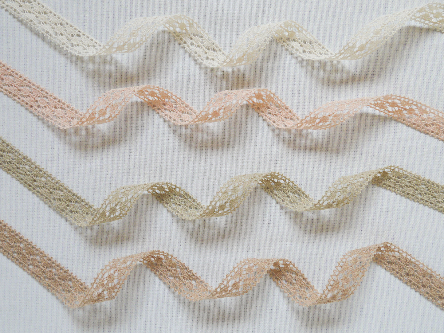 16mm lace ribbon in 100% organic cotton
