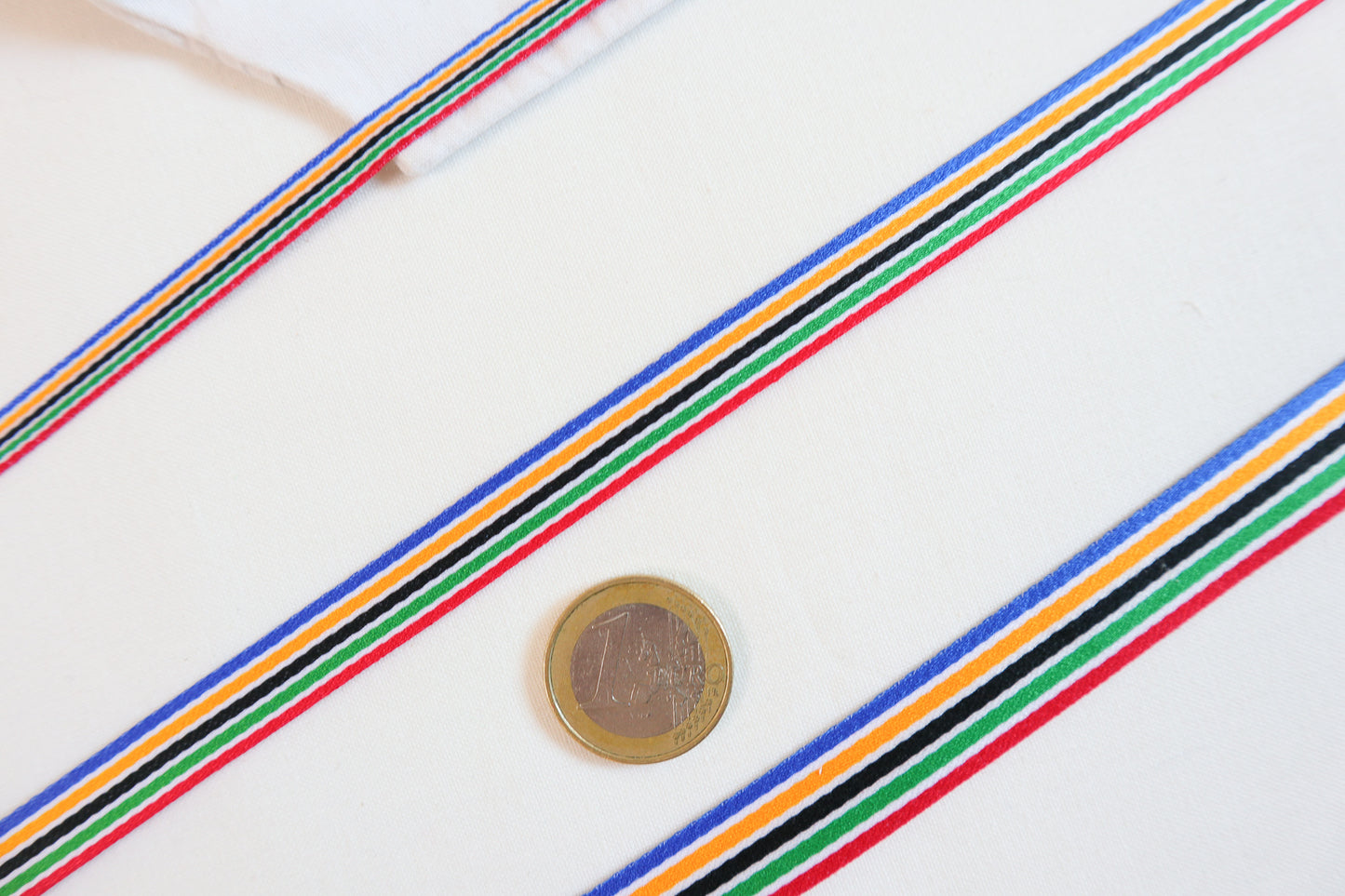 Olympic stripe polyester tape / ribbon