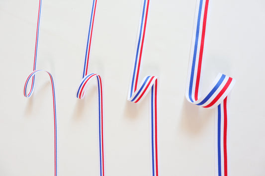 Tricolor stripe polyester tape / ribbon