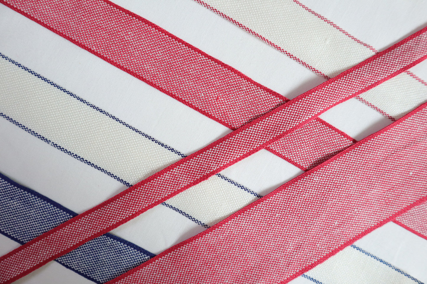 50mm stripe ribbon/ tape in 100% washed linen