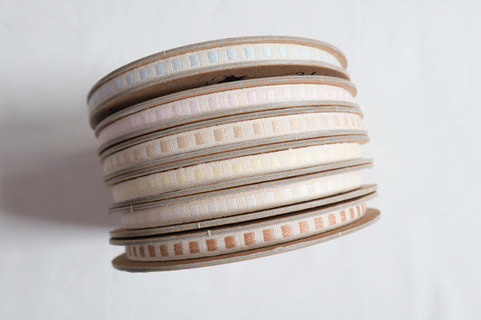 7mm Stitched ribbon/ tape in 100% organic cotton