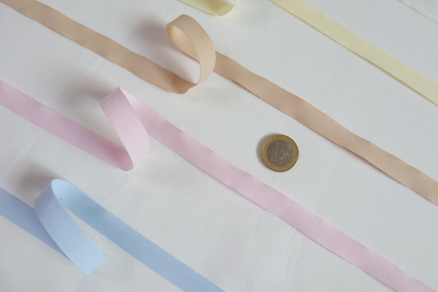 Soft organic cotton ribbon / tape in 12mm